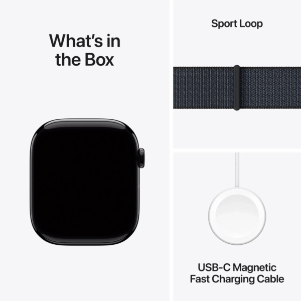 Apple Watch Series 10 (GPS) 46mm Aluminum Case with Plum Sport Loop