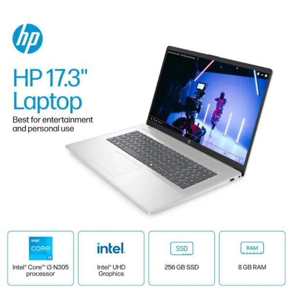 HP - 17.3" HD+ Laptop - Intel Core i3 - 8GB Memory - 256GB SSD