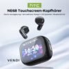 2026 HTC NE68 Wireless Earbuds | High-quality AI Intelligent Voice Translation App, Noise-Canceling Microphone.