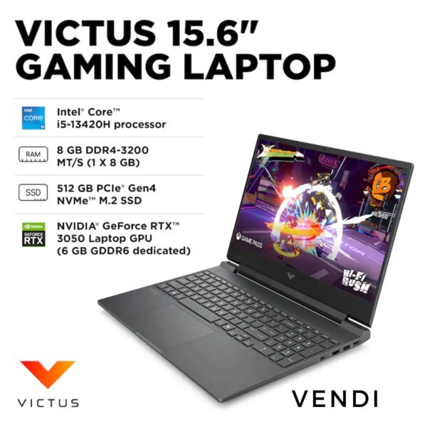 HP - Victus 15.6" 144Hz Full HD Gaming Laptop - Intel Core i5 13420H - 8GB Memory - NVIDIA GeForce RTX 3050 - 512GB SSD - Mica Silver