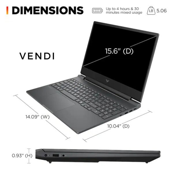 HP - Victus 15.6" 144Hz Full HD Gaming Laptop - Intel Core i5 13420H - 8GB Memory - NVIDIA GeForce RTX 3050 - 512GB SSD - Mica Silver