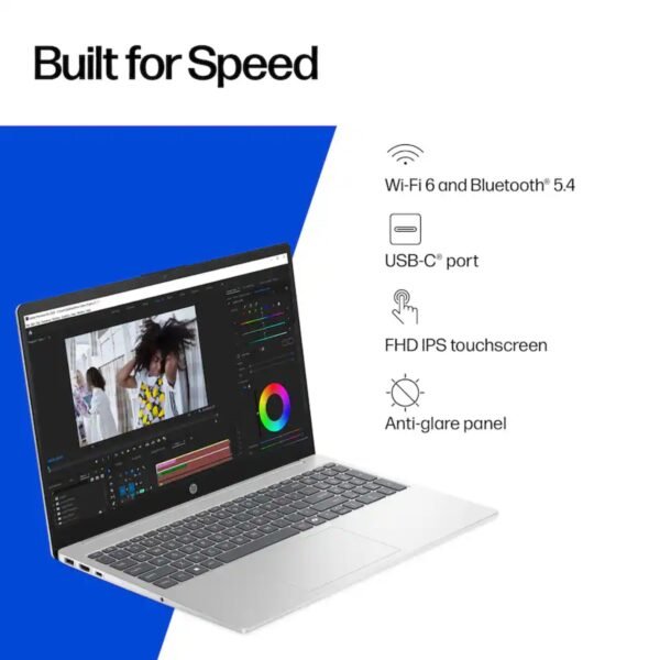 HP - 15.6" Full HD Touch-Screen Laptop - Intel Core i5 1334U 2023 - 16GB Memory - 512GB SSD - Natural Silver