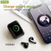 2026 HTC NE48 Wireless Earbuds | High-quality AI Intelligent Voice Translation App, Noise-Canceling Microphone.