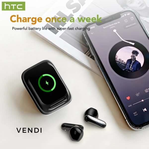 2026 HTC NE48 Wireless Earbuds | High-quality AI Intelligent Voice Translation App, Noise-Canceling Microphone.