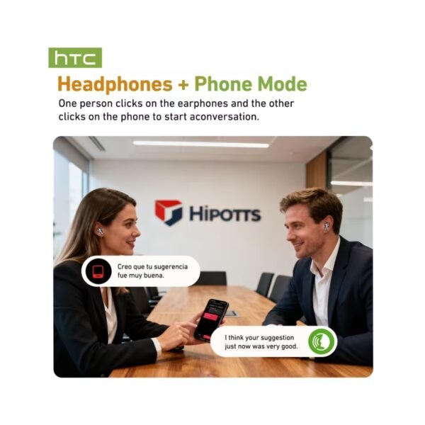 2026 HTC NE48 Wireless Earbuds | High-quality AI Intelligent Voice Translation App, Noise-Canceling Microphone.