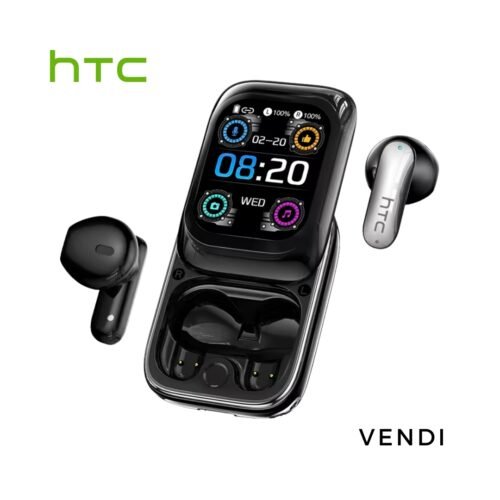 2026 HTC NE48 Wireless Earbuds | Touchscreen, Multi-functional, High-quality AI Intelligent Voice Translation App, Noise-Canceling Microphone, 30 Hours Battery Life, Suitable for Music, Gaming, and Work
