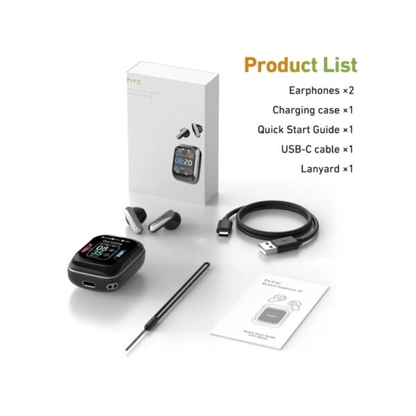 2026 HTC NE48 Wireless Earbuds | High-quality AI Intelligent Voice Translation App, Noise-Canceling Microphone.