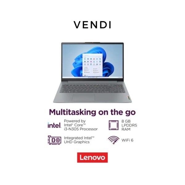 Lenovo - IdeaPad Slim 3i 15.6" Full HD Laptop - Intel Core i3-N305 2023 - 8GB Memory - 128GB UFS - Arctic Grey