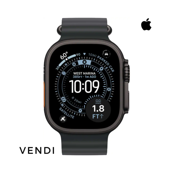 Apple Watch Ultra 3 (GPS+Cellular) 49mm Black Titanium Case with Black Ocean Band - Black