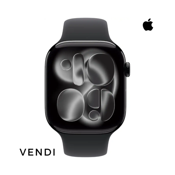 13 New! Apple Watch Series 11 (GPS+Cellular) 46mm Jet Black Aluminum Case with Black Sport Band - M/L - Jet Black