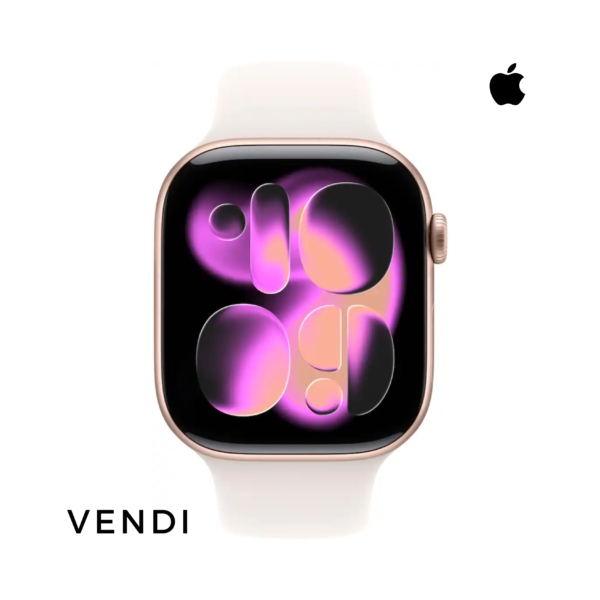 New! Apple Watch Series 11 (GPS+Cellular) 46mm Rose Gold Aluminum Case with Light Blush Sport Band - M/L - Rose Gold