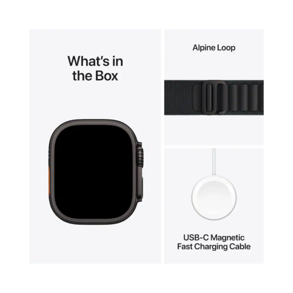 Apple Watch Ultra 3 (GPS+Cellular) 49mm Black Titanium Case with Black Ocean Band - Black