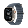 Apple Watch Ultra 3 (GPS+Cellular) 49mm Natural Titanium Case with Anchor Blue Ocean Band - Natural
