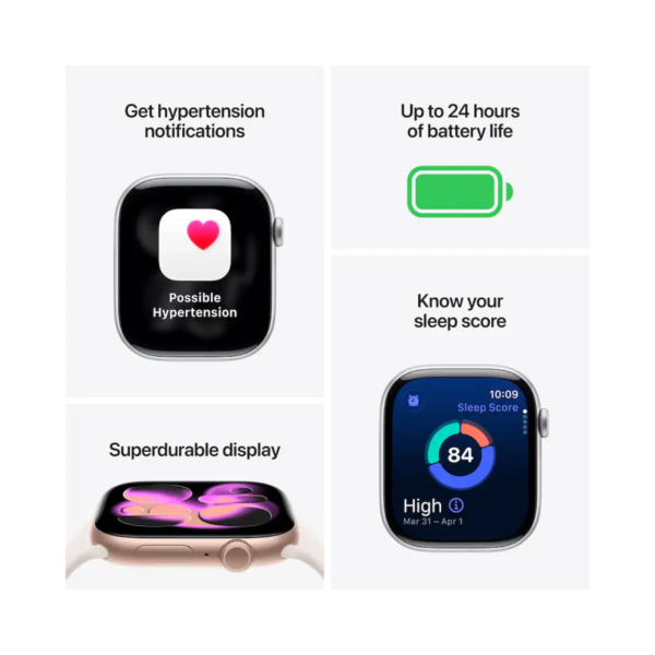 6 New! Apple Watch Series 11 (GPS) 46mm Space Gray Aluminum Case with Black Sport Band - M/L - Space Gray