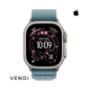 Apple Watch Ultra 3 (GPS+Cellular) 49mm Natural Titanium Case with Light Blue Alpine Loop Band - Natural