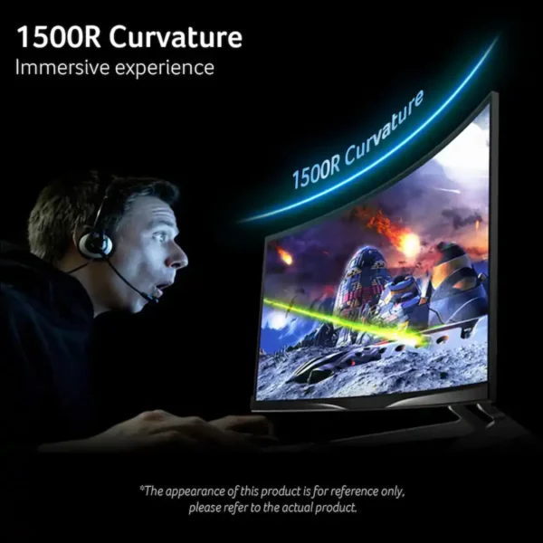 Acer - Nitro Gaming 31.5" Curved WQHD 180Hz 1ms FreeSync Premium Gaming Monitor (DisplayPort, HDMI x2) - Black